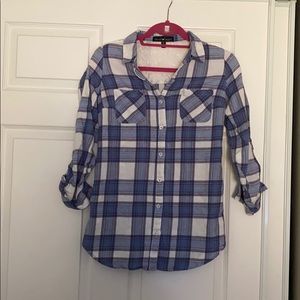Flannel Plaid Shirt with Lace